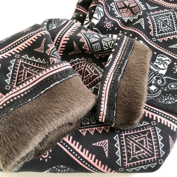 Mandala Elephant Fleece Lined Fitted Leggings Juniors Small - Picture 4 of 7